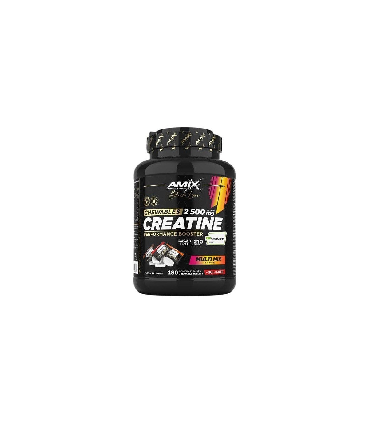 Amix Black Line Creatina Creapure Masticable de Amix — FSC TopNutrition — Foto 1