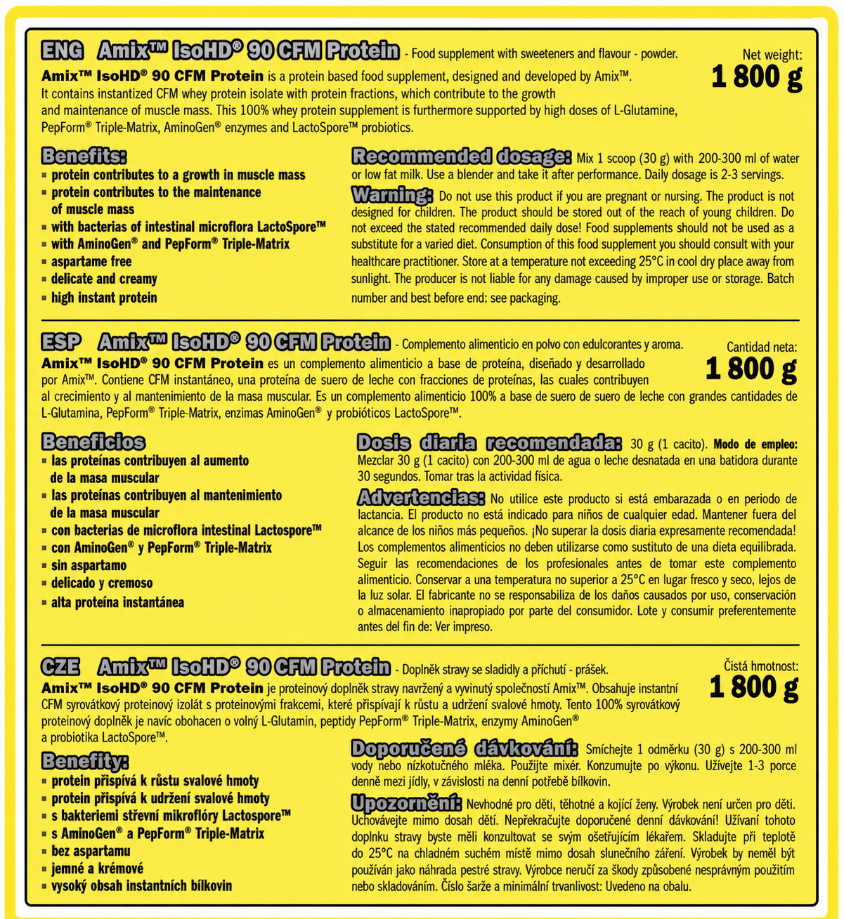 Amix Pro Iso Hd Cfm Protein 90 de Amix — FSC Nutrition — Foto 2
